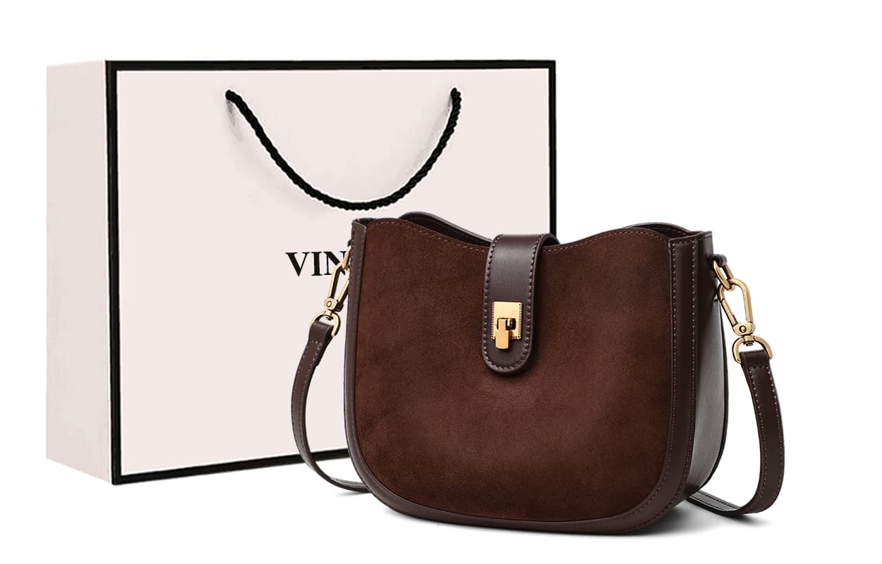 Сумка через плечо VINEY Сумка через плечо из коровьей кожи стандартная (стандартная) женская кофейного карамельно-коричневого цвета - изображение 2