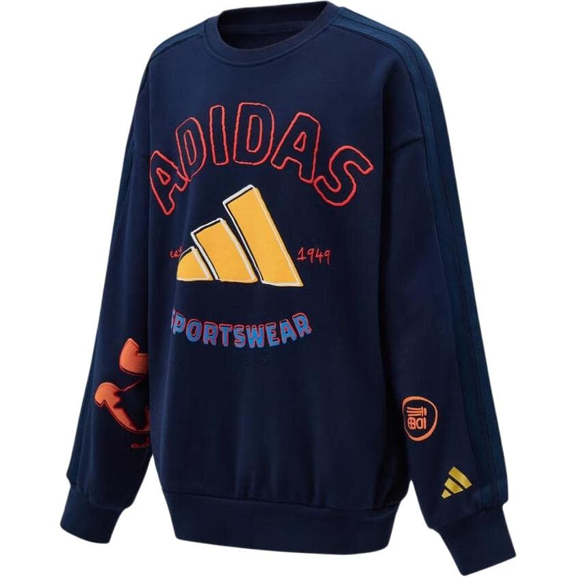 Adidas Толстовка JK KN CREW с круглым вырезом, мультяшным принтом и длинным рукавом, детская - изображение 1