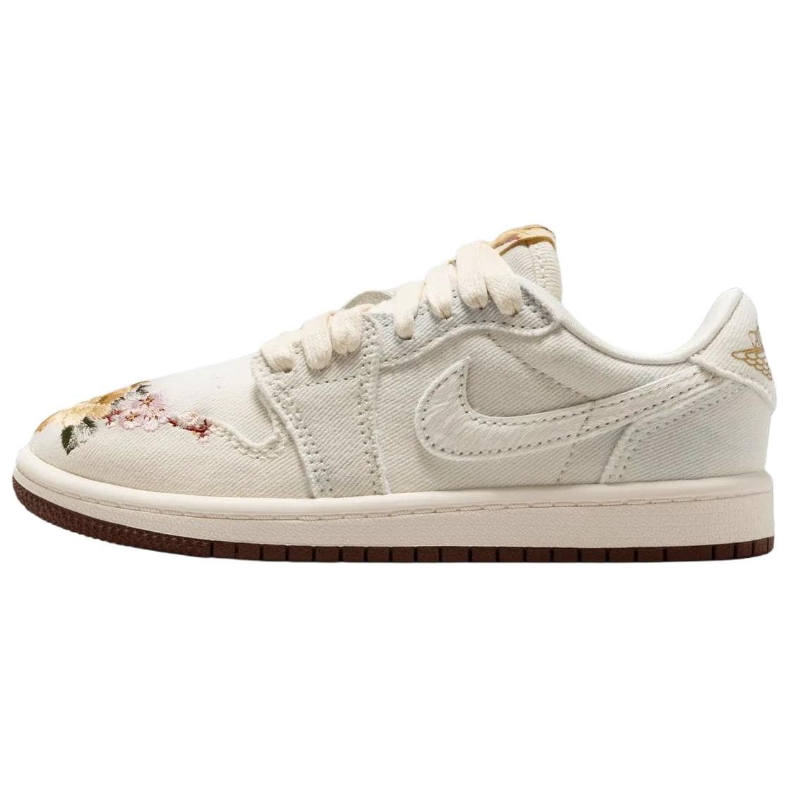 Кроссовки для баскетбола Jordan Air Jordan 1 Противоскользящие Низкие Детские Баскетбольные Кроссовки Экрю Малыш - изображение 1