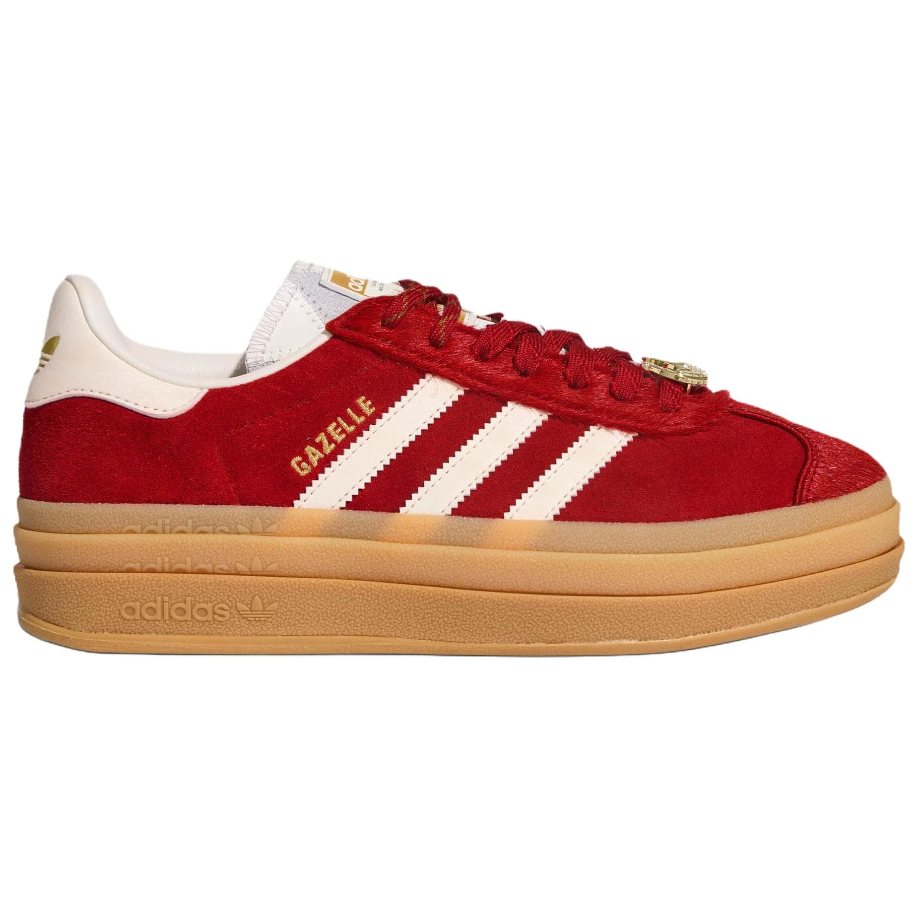 Кроссовки Adidas Originals GAZELLE BOLD Кожа Low Топ Кеды немецкой армии (GAT) Женские Красный - изображение 2
