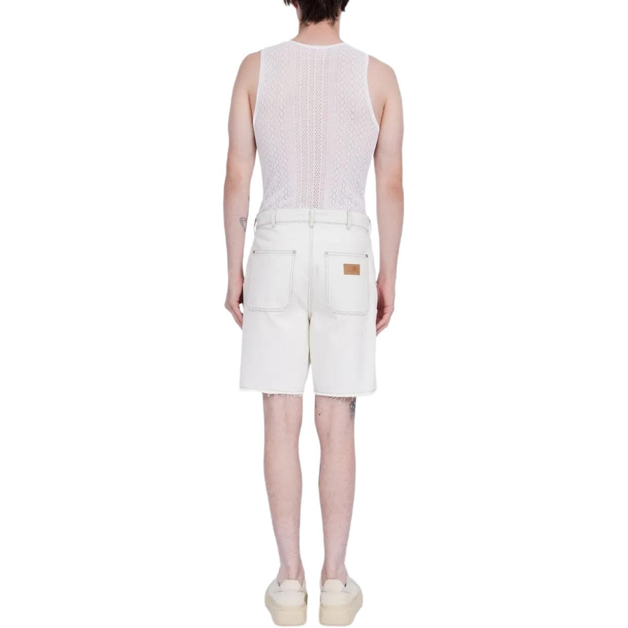 Джинсовые шорты MM6 Maison Margiela SS25 Джинсовые шорты Мужские Белые - изображение 3