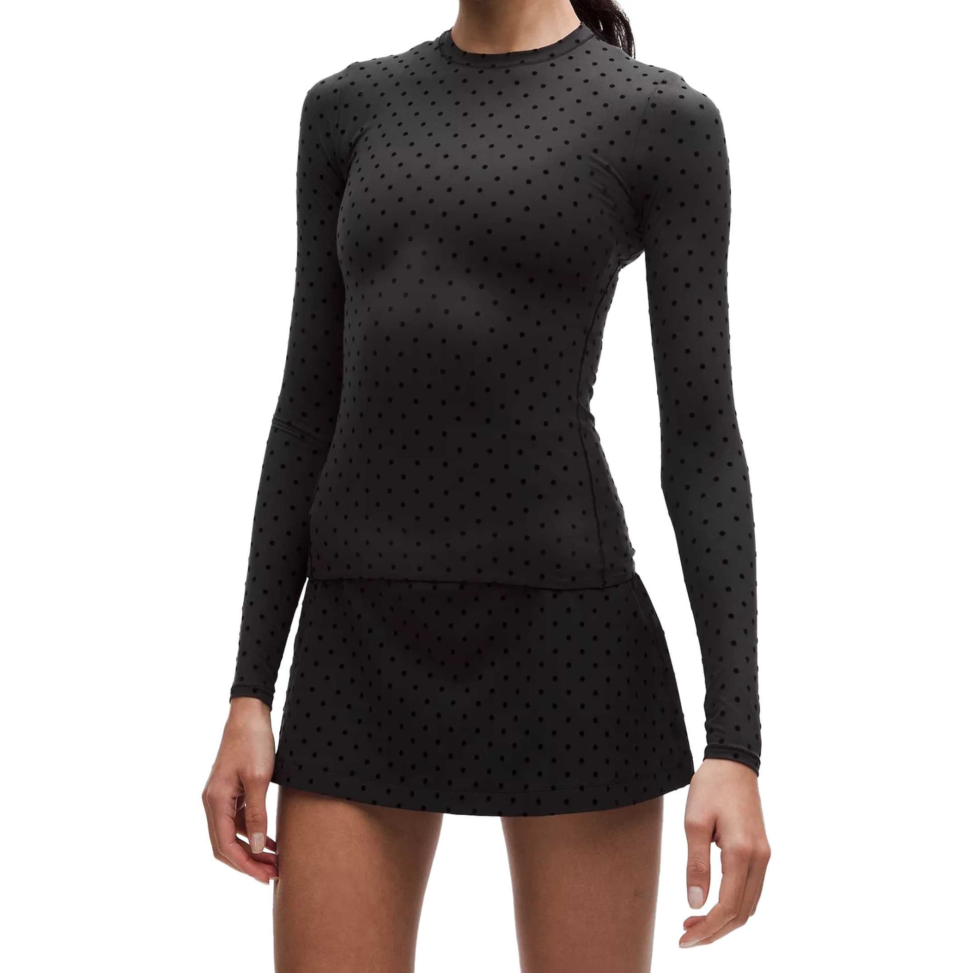 Блузка Lululemon Polka Flock Black Women's Shirts Лулulemon Polka Flock Черные Женские Рубашки - изображение 1