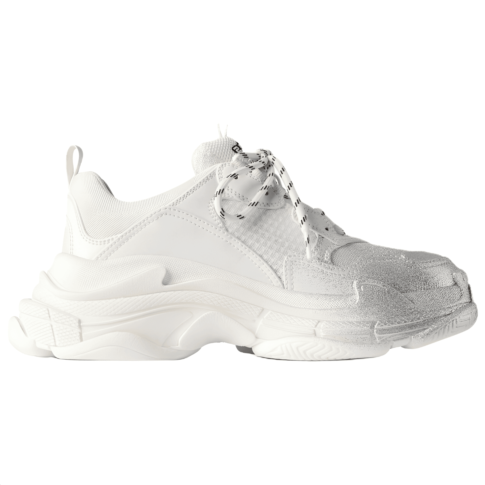 Кроссовки Balenciaga Triple S Low Топ Массивные кроссовки Women's White Серебряный - изображение 2