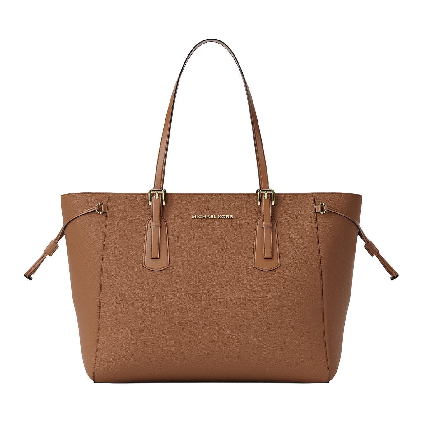 Мини-сумка MICHAEL KORS Voyager Сумка через плечо из кожи Saffiano большая женская кожа коричневый - изображение 1