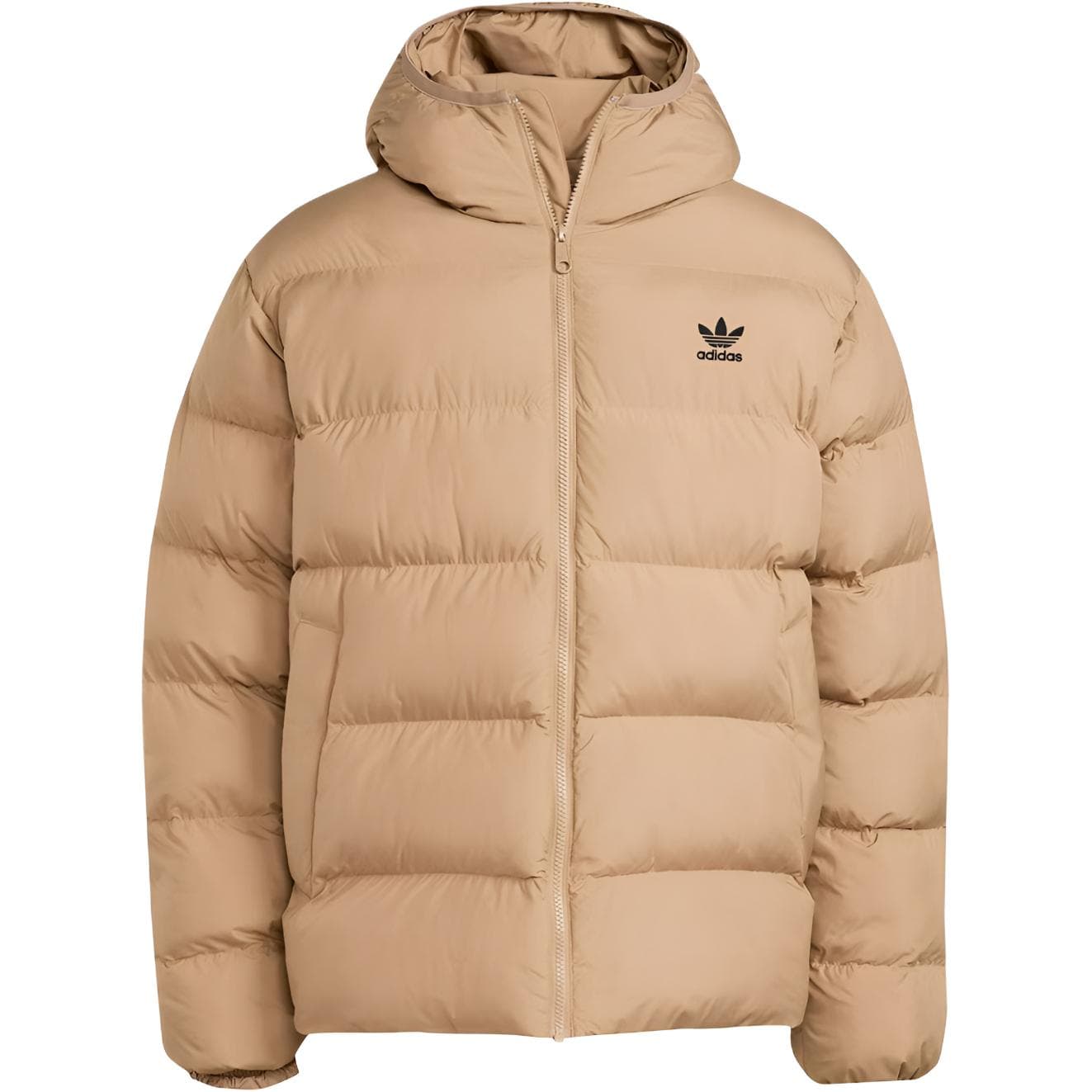 Зимняя куртка пуховик Adidas Originals Puffer TONAL с капюшоном мужская хлопковая куртка - изображение 1