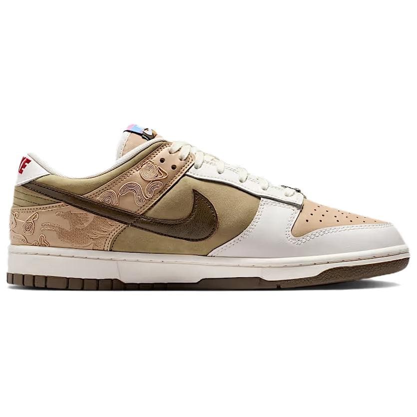 Кроссовки Nike Dunk Low Топ Скейтборд Обувь Мужской Бежевый умбра - изображение 2