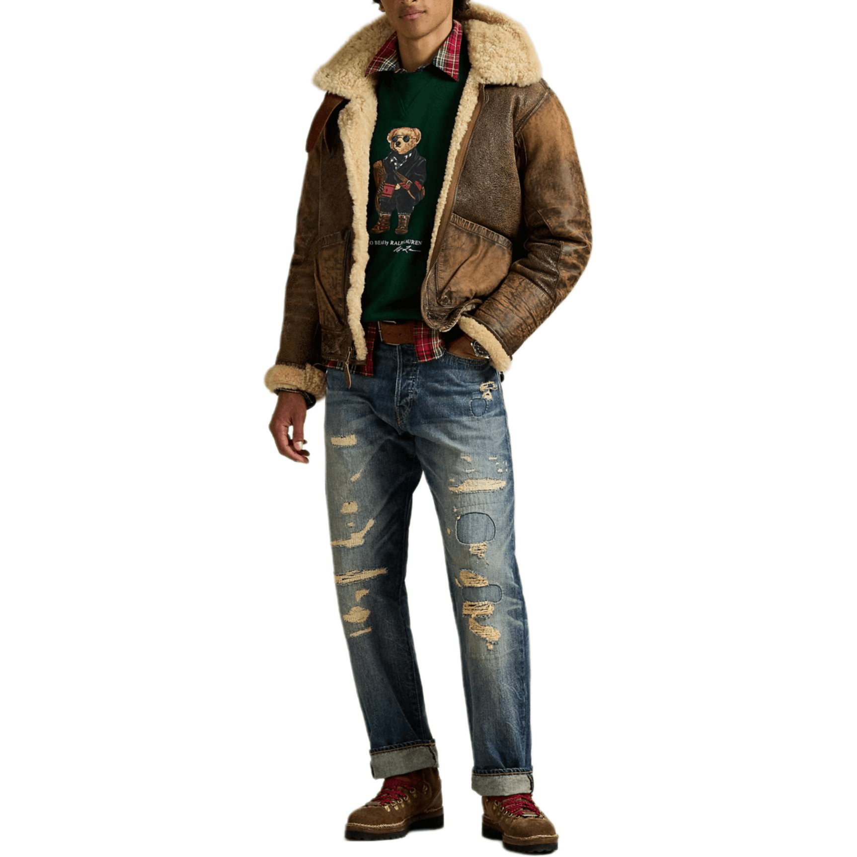 Худи Polo Ralph Lauren Polo Bear FW25 Толстовка Мужское Зеленое - изображение 2