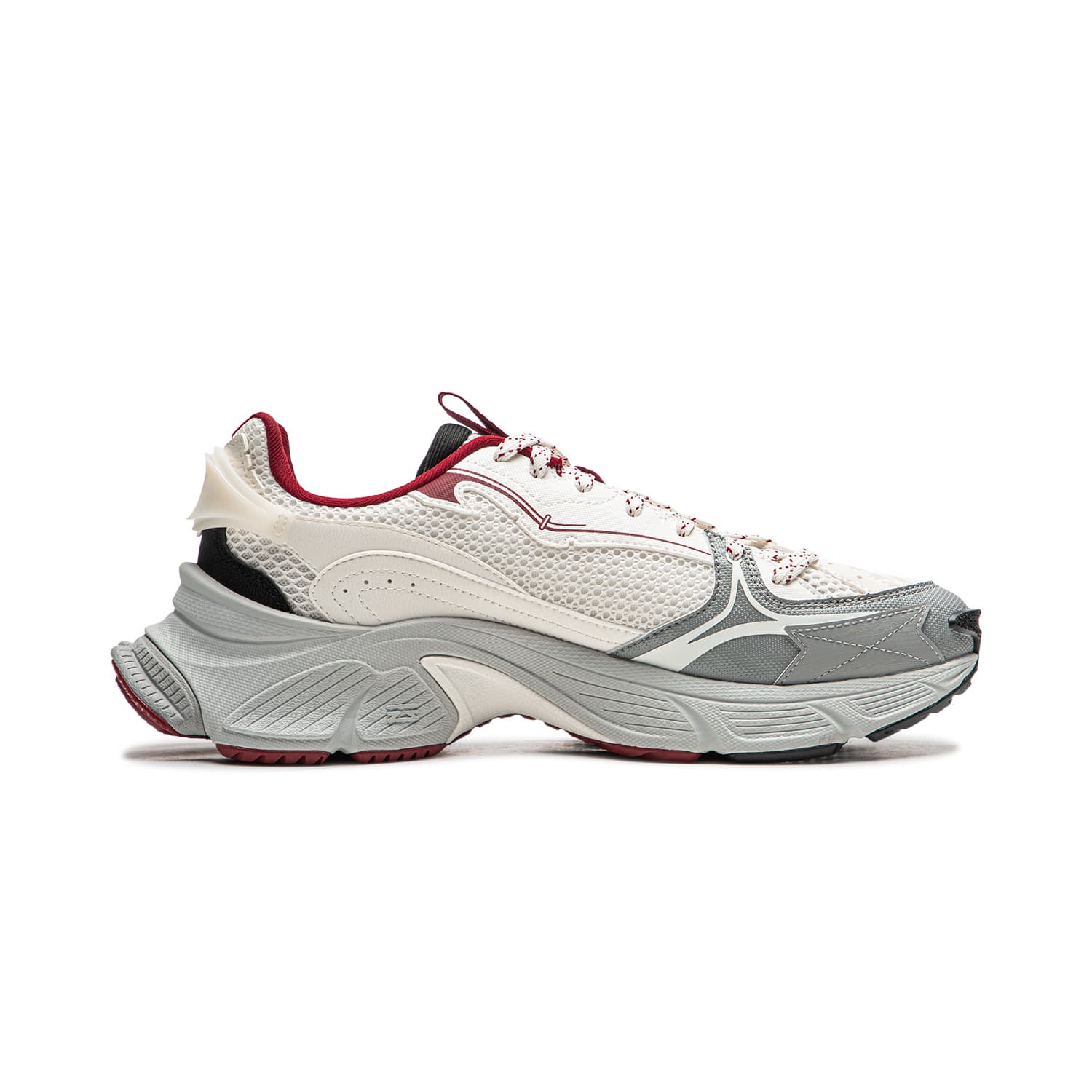 Кроссовки Li-Ning Синцзи Y2K Модный тренд Винтажный стиль Толстоподошвенные кроссовки Женская или мужская обувь низкой высоты Мужской Бело-серый - изображение 2