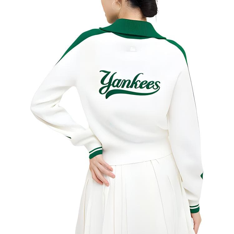 Худи MLB Varsity New York Yankees Женская кремовая толстовка - изображение 4