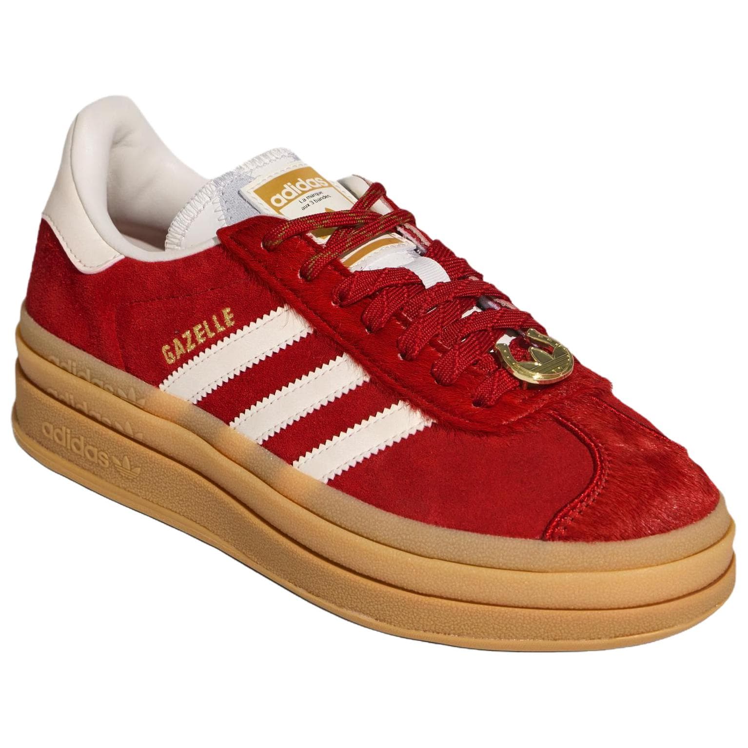 Кроссовки Adidas Originals GAZELLE BOLD Кожа Low Топ Кеды немецкой армии (GAT) Женские Красный - изображение 3