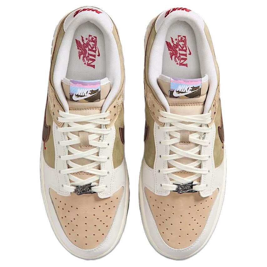 Кроссовки Nike Dunk Low Топ Скейтборд Обувь Мужской Бежевый умбра - изображение 4