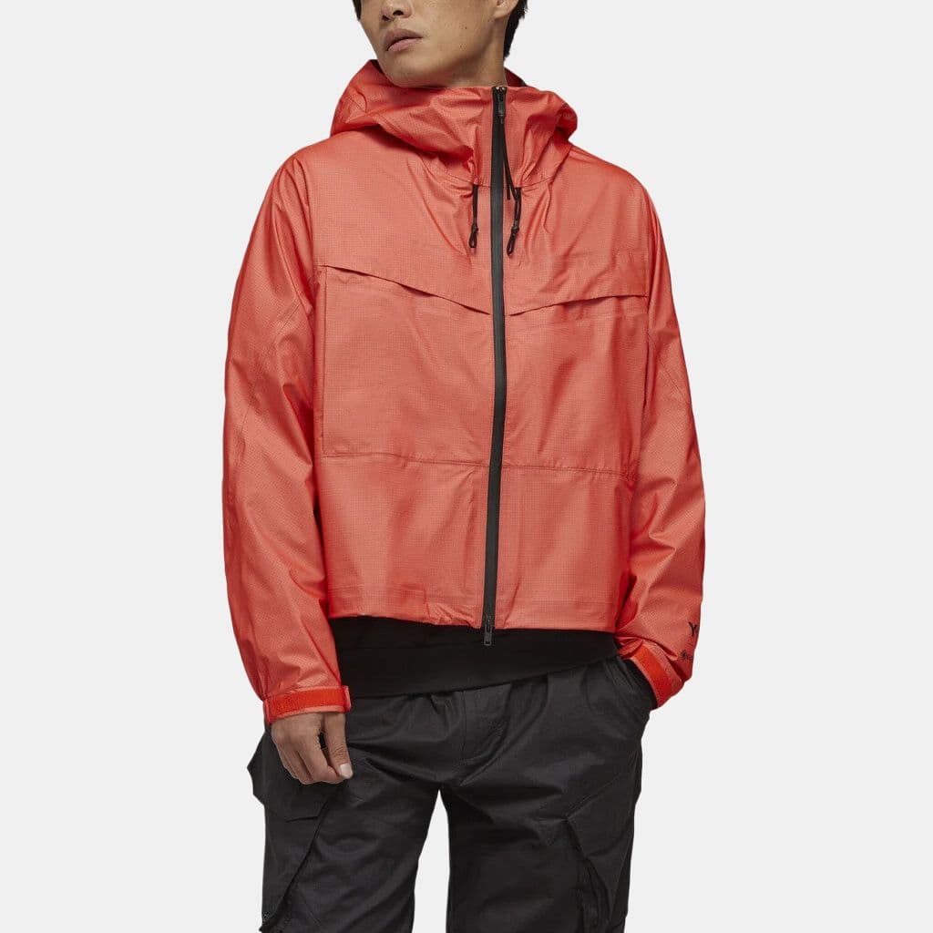 Куртка Y-3 SS24 Унисекс куртка с капюшоном, двусторонняя молния, длинный рукав, оранжево-красный - изображение 2