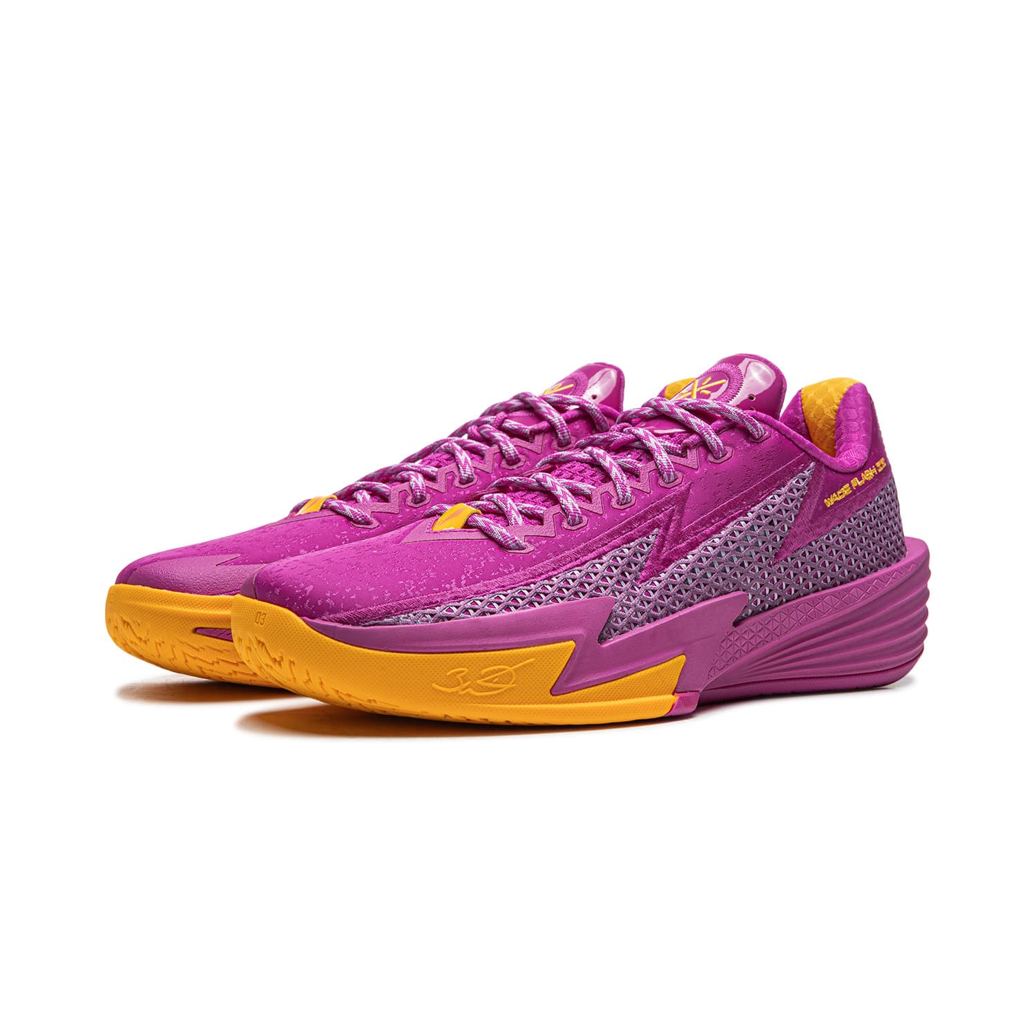 Кроссовки для баскетбола Li-Ning Way of Wade Lightning 2 Баскетбольные кроссовки для мужчин с амортизацией, стабильностью, поддержкой, удобством, противоскользящей износостойкой подошвой, дышащие, с отскоком и сцеплением, низкие, фиолетовый - изображение 3