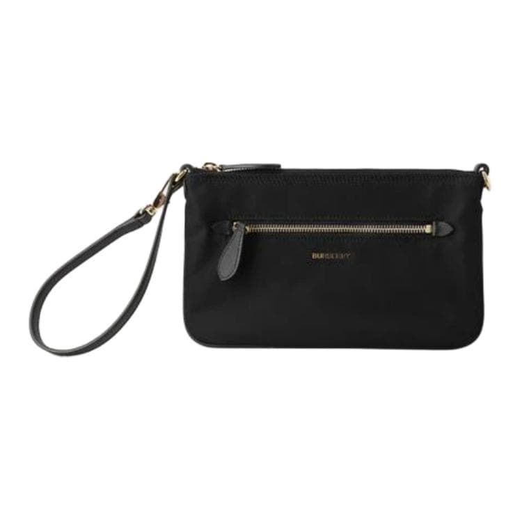 Мини-сумка Burberry Nylon Zip Pouch Leather Top Handle Zip Closure Exterior Zip Pocket - изображение 2
