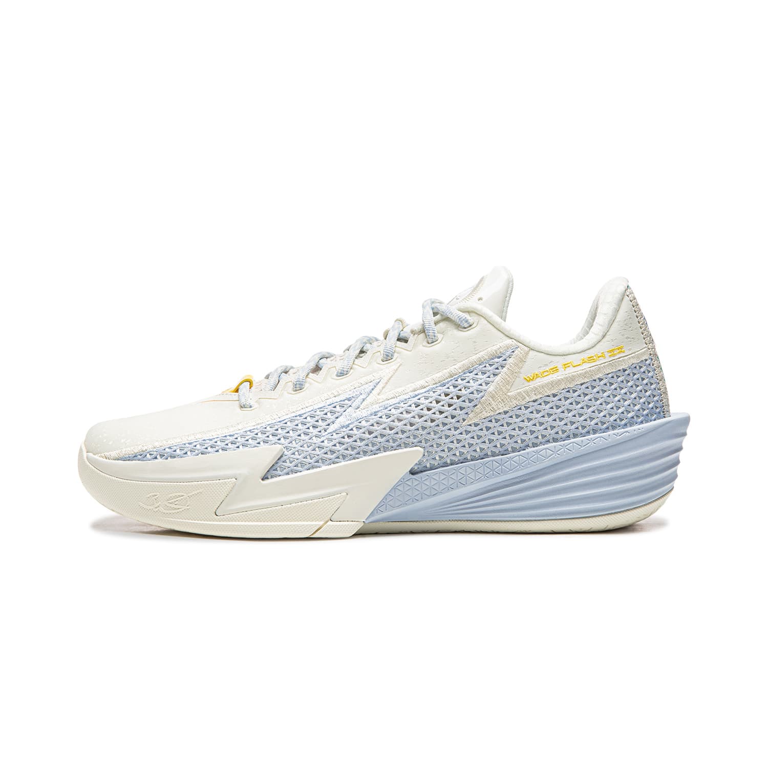 Кроссовки для баскетбола Li-Ning Way of Wade Lightning 2 Технология амортизации Поддержка Покрытие Удобный Амортизация Противоскользящий Износостойкий Дышащий Oтскок Сцепление Лоу-топы Баскетбольные кроссовки Мужской Бело-Синий - изображение 1