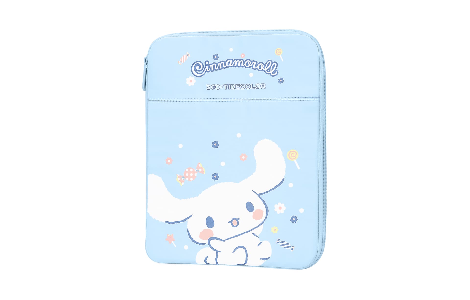 Sanrio Cinnamoroll Эксклюзивный Универсальный Деловой повседневный стиль Милый Водонепроницаемый Для школьников Большой объем Привлекательный Антиударный 11 13 дюймов Хранение 95% полиэстер, 5% эластан Сумки для ноутбуков Маленький Женский Синий - изображение 5