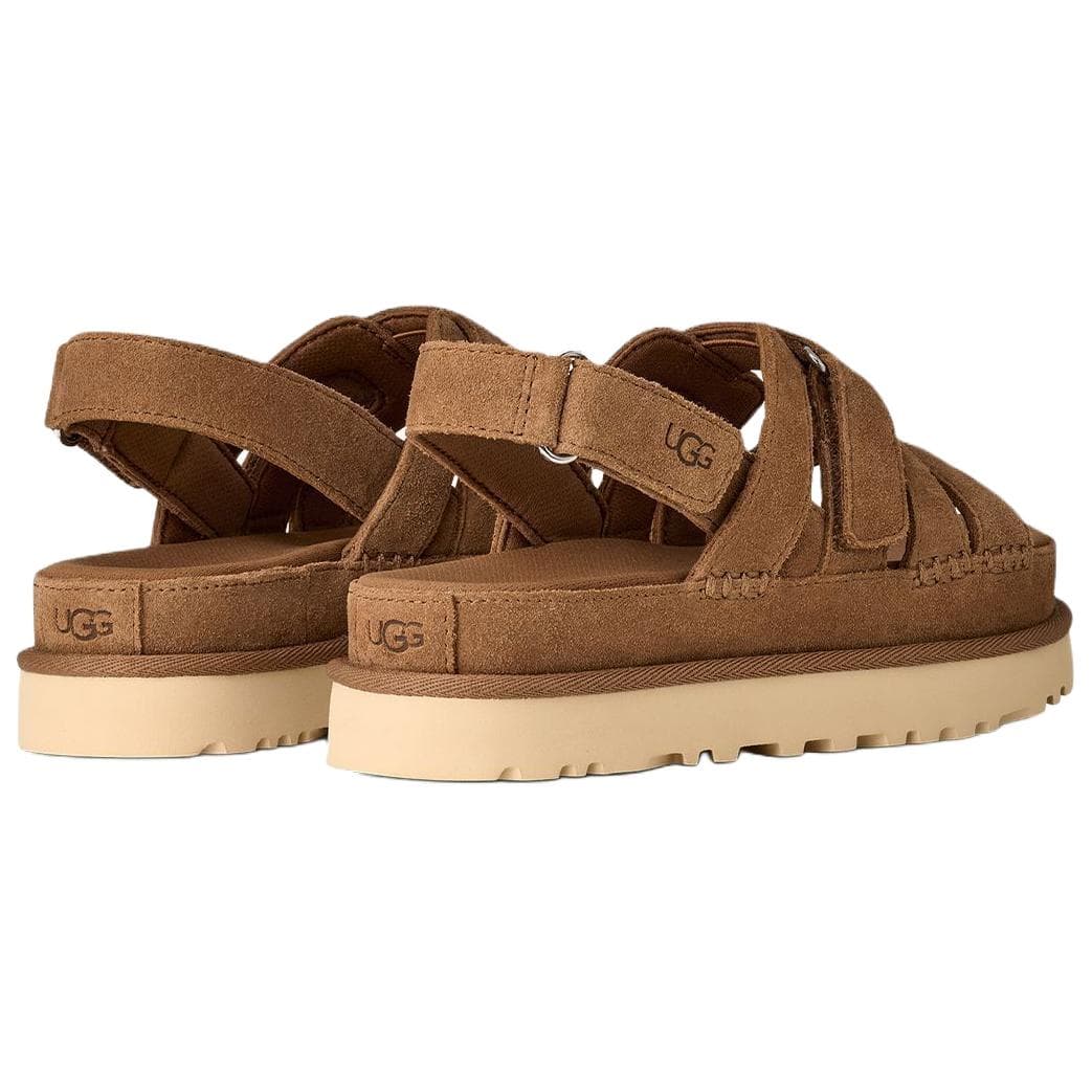 Шлёпанцы UGG Золотистая Family one Шнуровка Сандалии Женские Каштановый - изображение 4