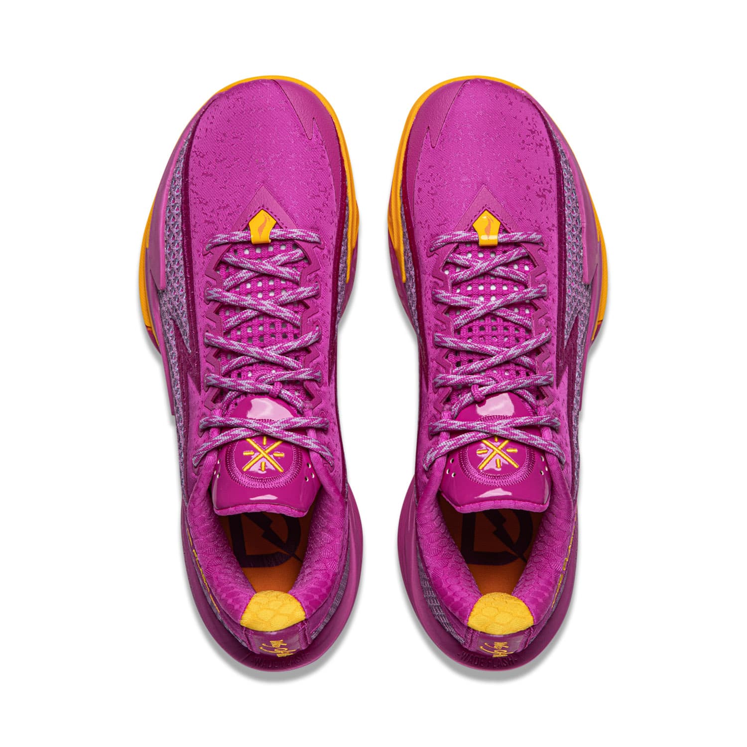 Кроссовки для баскетбола Li-Ning Way of Wade Lightning 2 Баскетбольные кроссовки для мужчин с амортизацией, стабильностью, поддержкой, удобством, противоскользящей износостойкой подошвой, дышащие, с отскоком и сцеплением, низкие, фиолетовый - изображение 4