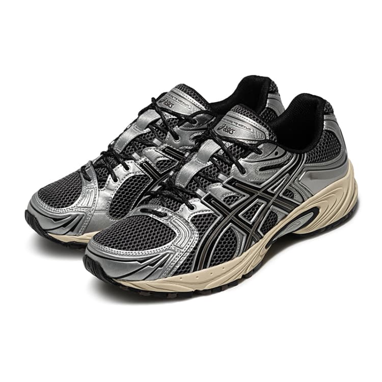 Кроссовки ASICS Гель Kahana TR Nexus Сетчатая ткань Текстиль Дышащий Низкий Топ Повседневная обувь Унисекс Черный Серебряный - изображение 3