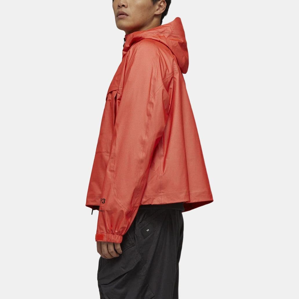 Куртка Y-3 SS24 Унисекс куртка с капюшоном, двусторонняя молния, длинный рукав, оранжево-красный - изображение 3