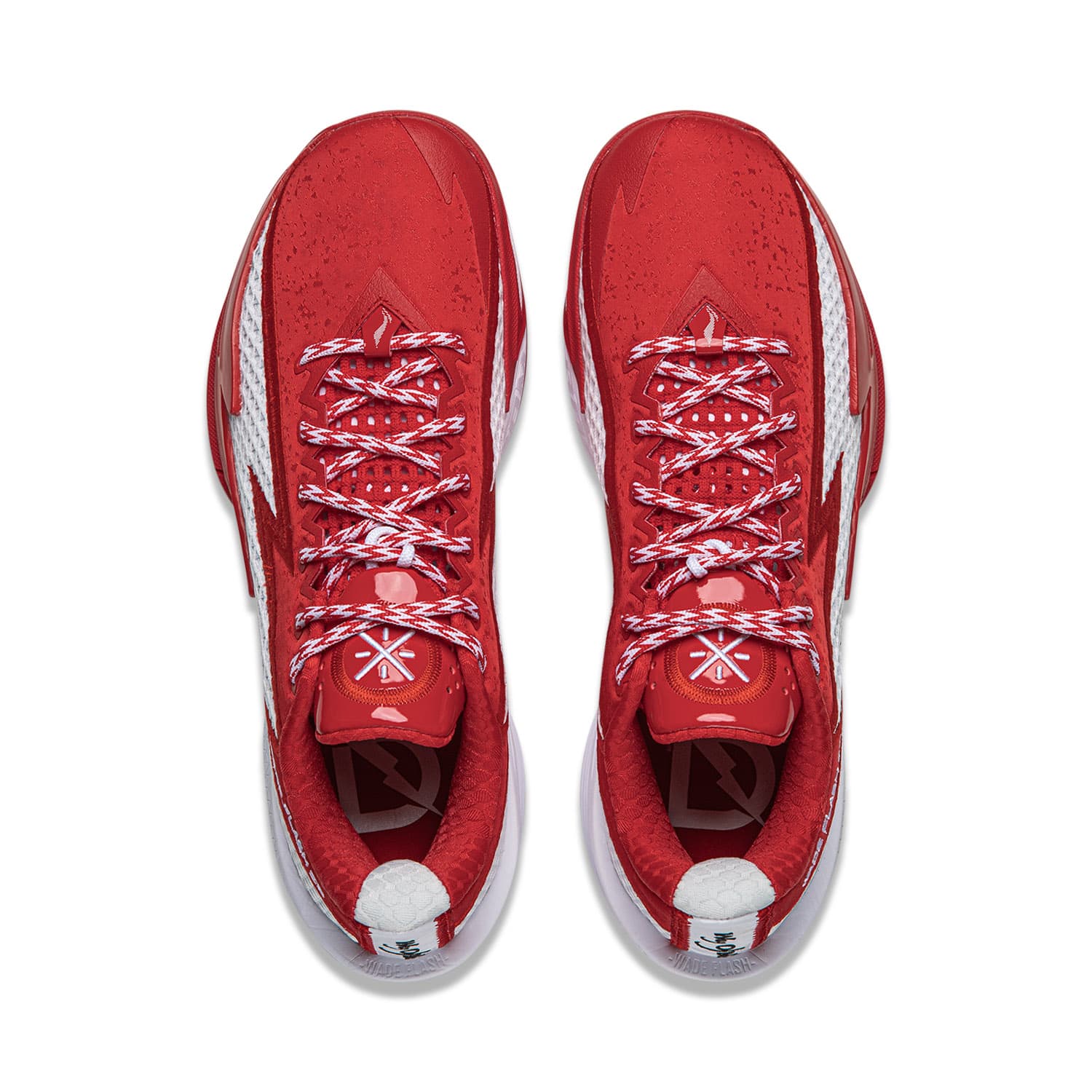 Кроссовки для баскетбола Li-Ning Wade Lightning 2 Баскетбольные кроссовки для игры с амортизацией, стабильностью и поддержкой, удобные, низкие, мужские, красный белый - изображение 4