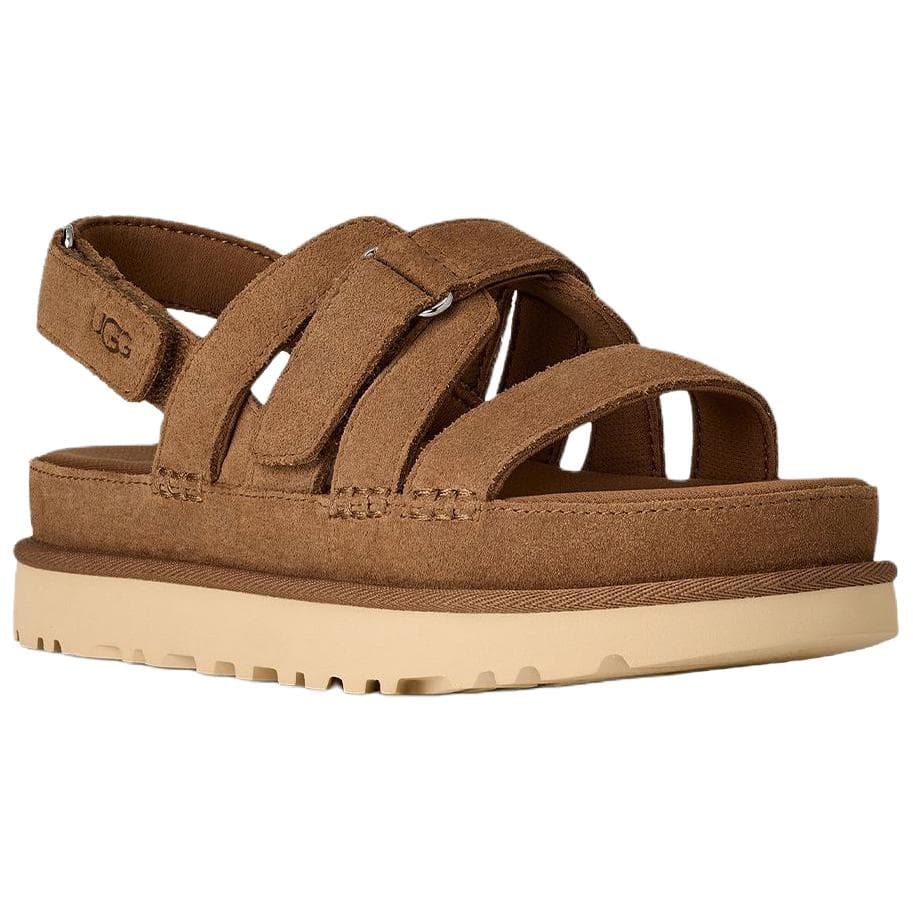 Шлёпанцы UGG Золотистая Family one Шнуровка Сандалии Женские Каштановый - изображение 3