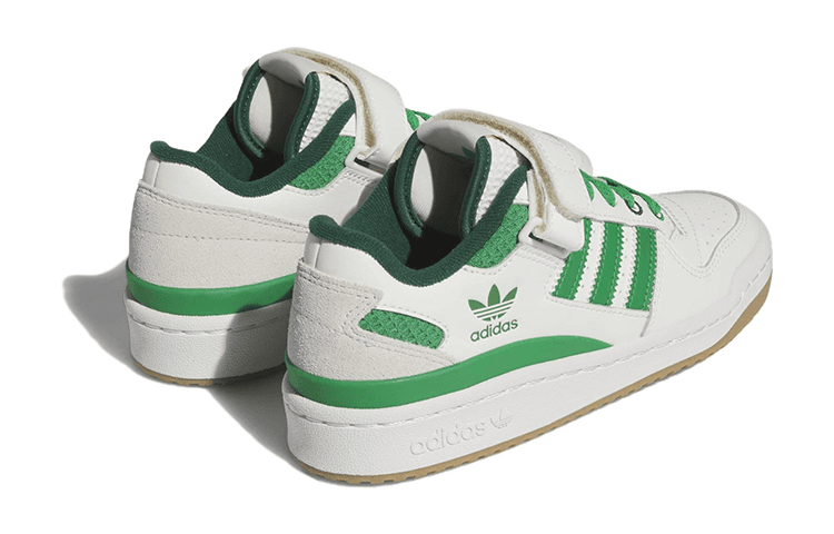 Кроссовки Adidas Originals FORUM Low Топ Детские Скейтбординги Белый Зеленый - изображение 4