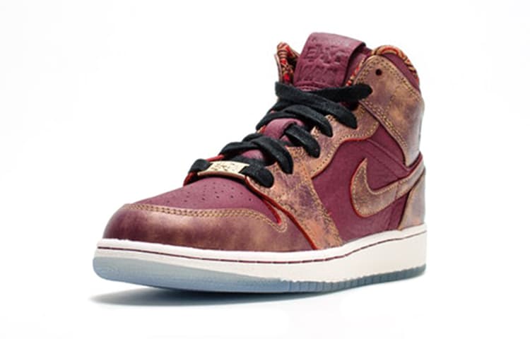 Кроссовки для баскетбола Jordan Air Jordan 1 Mid BHM GS - изображение 2