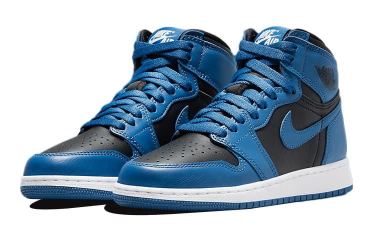 Кроссовки для баскетбола Jordan Air Jordan 1 Retro High OG Dark Marina Blue GS - изображение 5