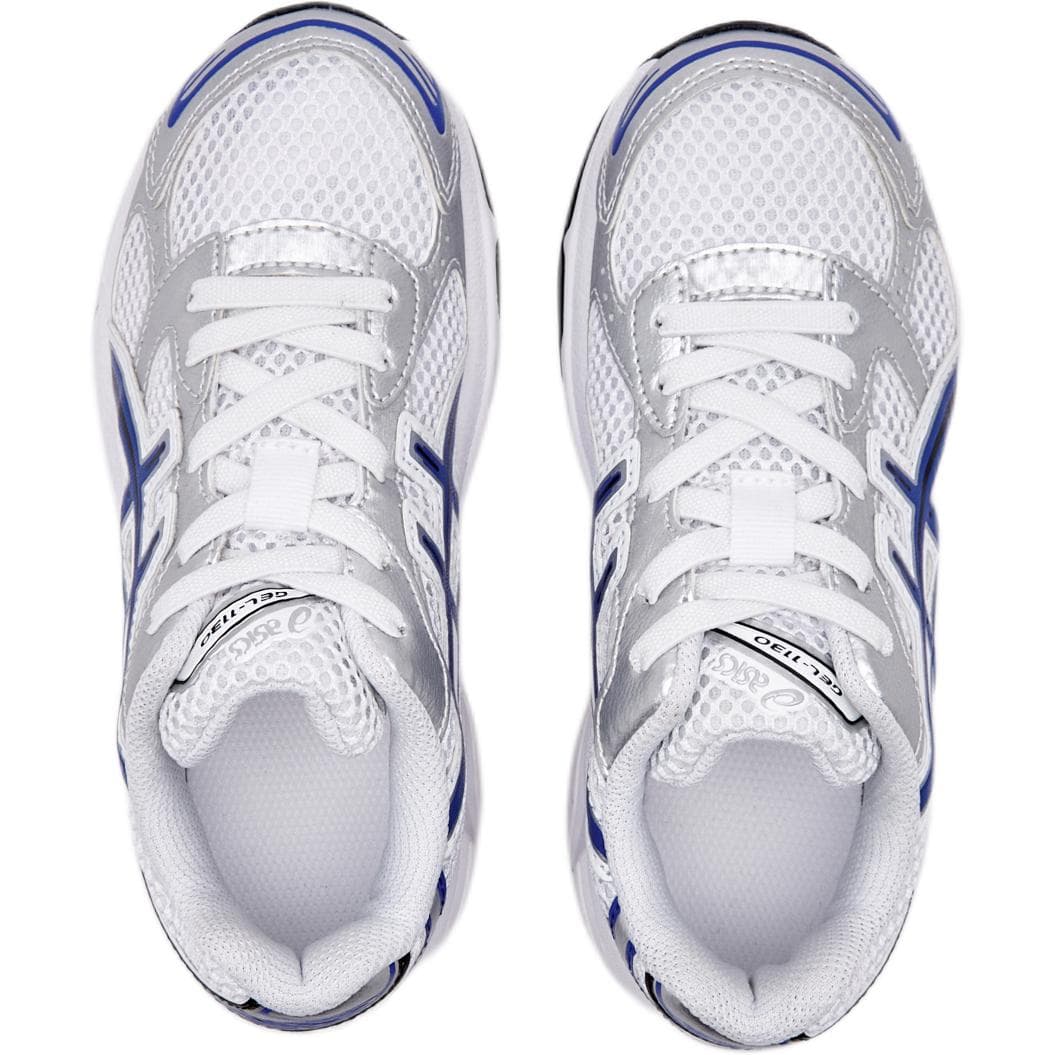 Кроссовки Asics Gel 1130 Синтетическая кожа Амортизация Низкий топ Детская беговая обувь Синий и Серебряный Детский - изображение 4
