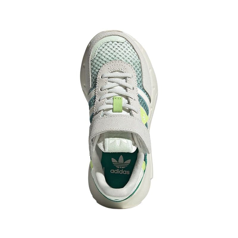 Кроссовки Adidas Originals Retropy F2 Low Топ Kids Lifestyle Shoes Зелено-бежевый Детский - изображение 5