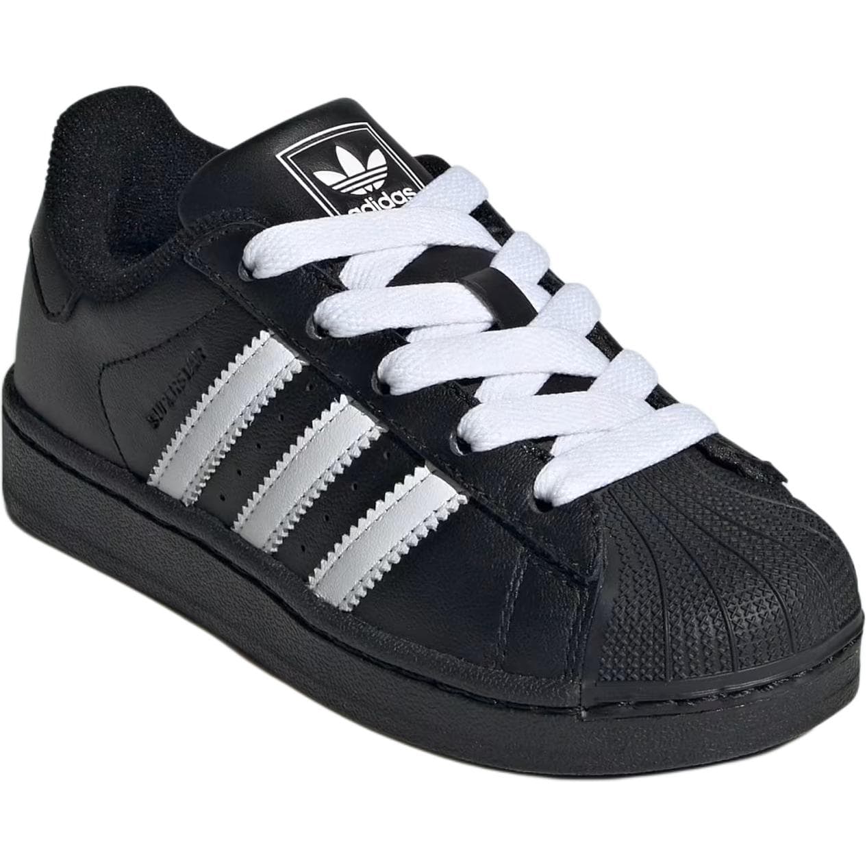 Кроссовки Adidas Originals Superstar 2 Устойчивый к истиранию Низкий Топ Детские Скейтбординги Черный Детский - изображение 3