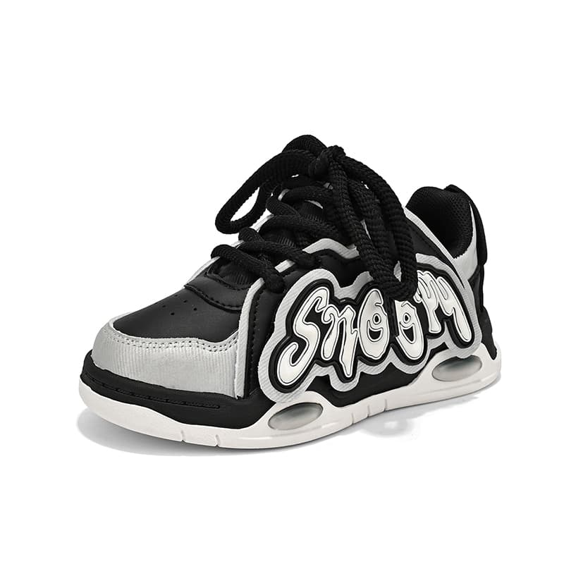 Кроссовки SNOOPY Детская повседневная обувь Low Top Черный Белый Kids - изображение 2