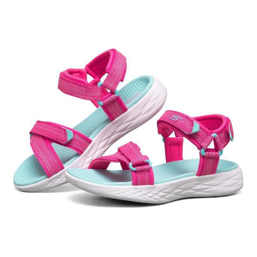 Сандалии Skechers Детские сандалии розовые синие для подростков - изображение 4