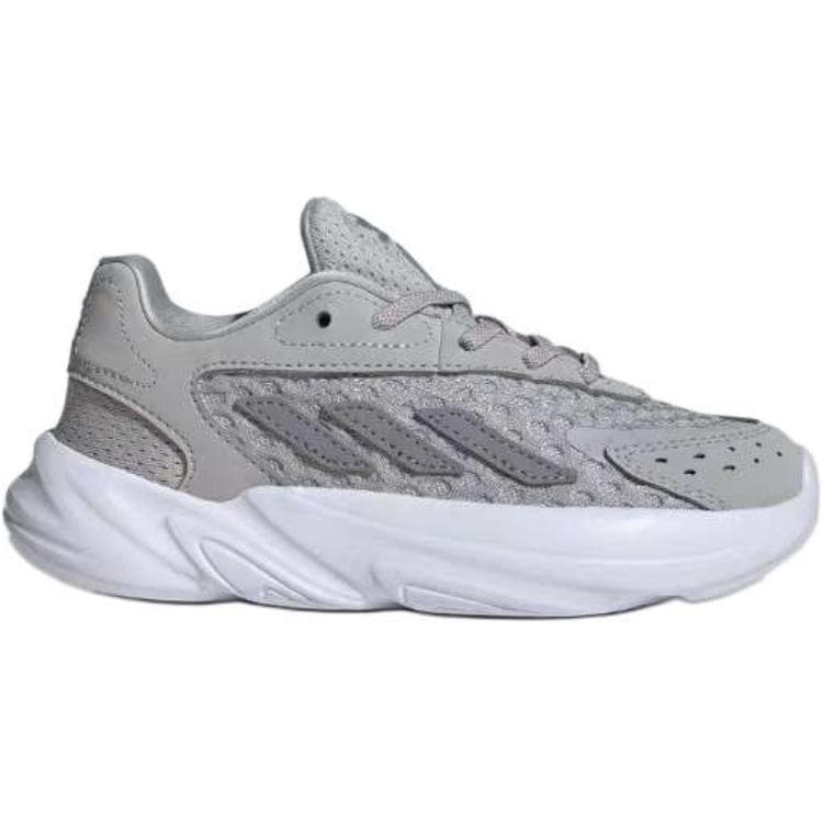 Кроссовки Adidas Originals Ozelia Устойчивые к истиранию низкие детские повседневные кроссовки Серый Белый Детский - изображение 3