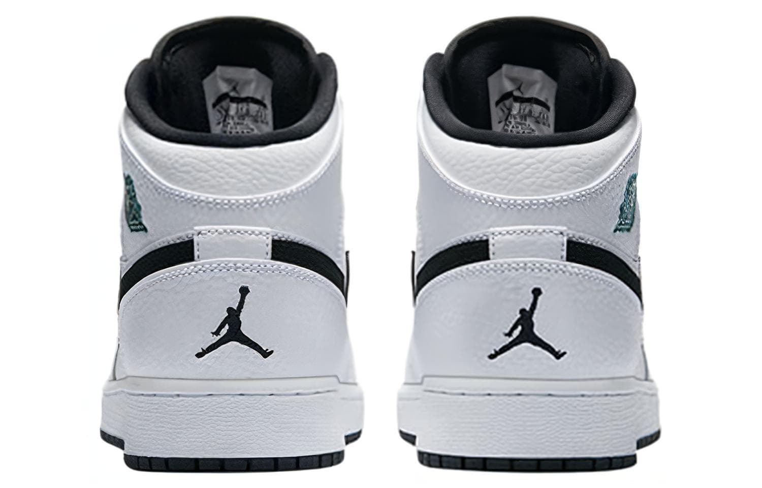 Кроссовки для баскетбола Jordan Air Jordan 1 Retro Mid White Black Hyper Jade GS - изображение 5