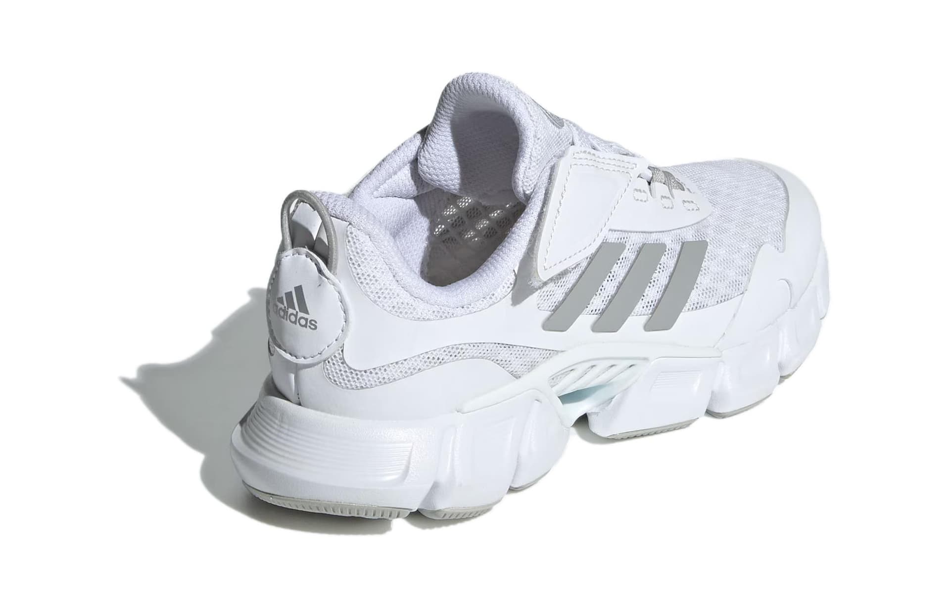 Кроссовки Adidas Climacool Ткань Устойчивая к истиранию Дышащие Низкие Кеды для Детей Лайфстайл Белые Серые - изображение 4