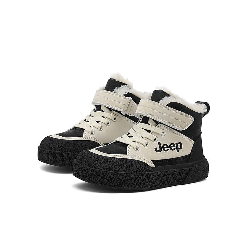 Кроссовки Jeep С флисовой подкладкой Удобный Теплоизоляционный MID Топ Детская Обувь для Лифта Элегантный черный Детский - изображение 3