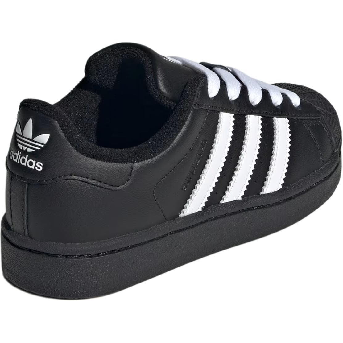 Кроссовки Adidas Originals Superstar 2 Устойчивый к истиранию Низкий Топ Детские Скейтбординги Черный Детский - изображение 5