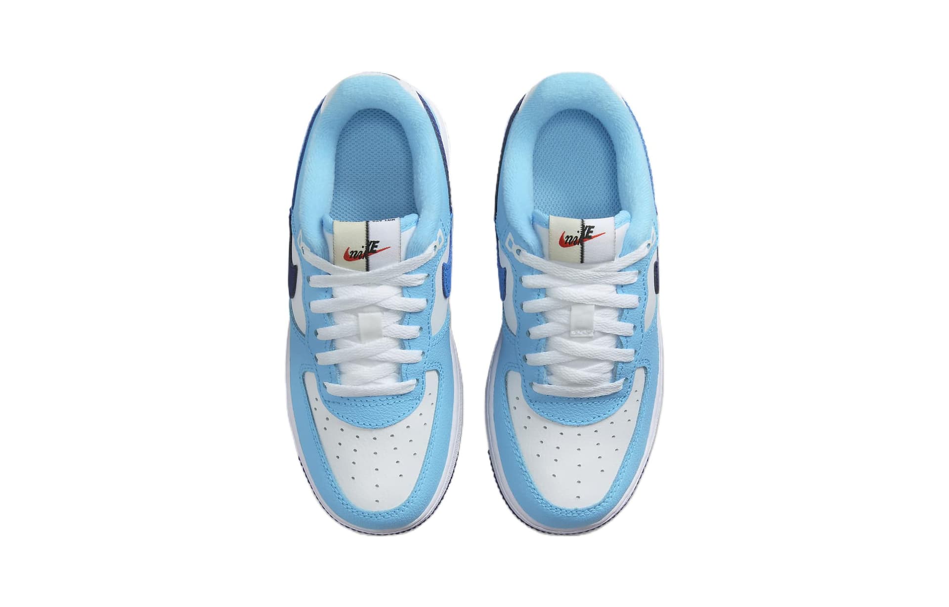 Кроссовки Nike Air FORCE 1 LV8 Дышащие Низкие Кеды Детская Обувь для Скейтбординга Синие Белые Малыш - изображение 4