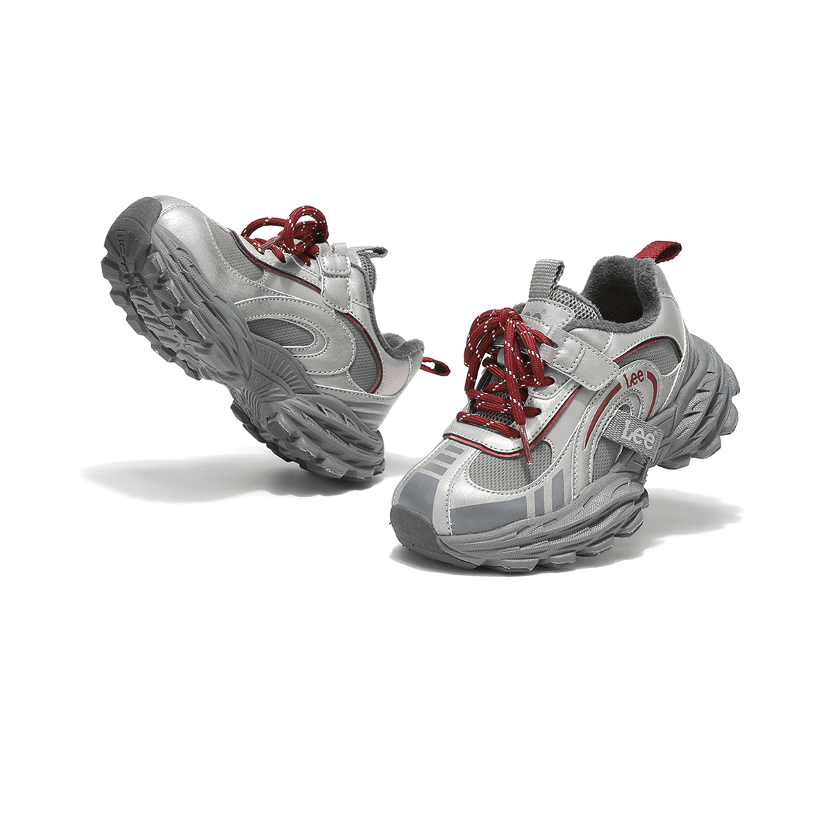 lee С флисовой подкладкой Подкладка Удобный Амортизация Легкий Модный Уличный Low Top Athletic Обувь Серый Детский - изображение 6