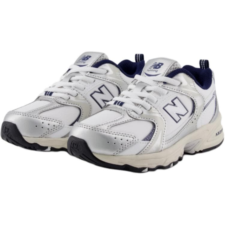 Кроссовки New Balance NB 530 Удобные Устойчивые к истиранию Низкие Детские Лайфстайл Кроссовки Серебристо-Белые Детские - изображение 2