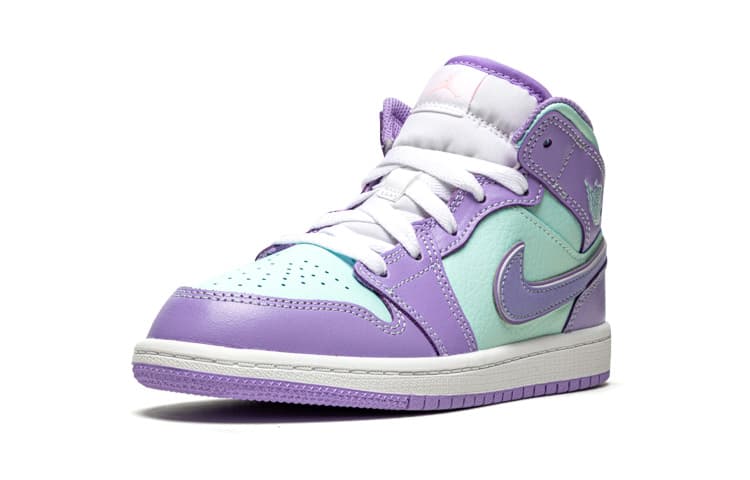 Кроссовки для баскетбола BP Air Jordan 1 Mid "Purple Glacier Blue" - изображение 4