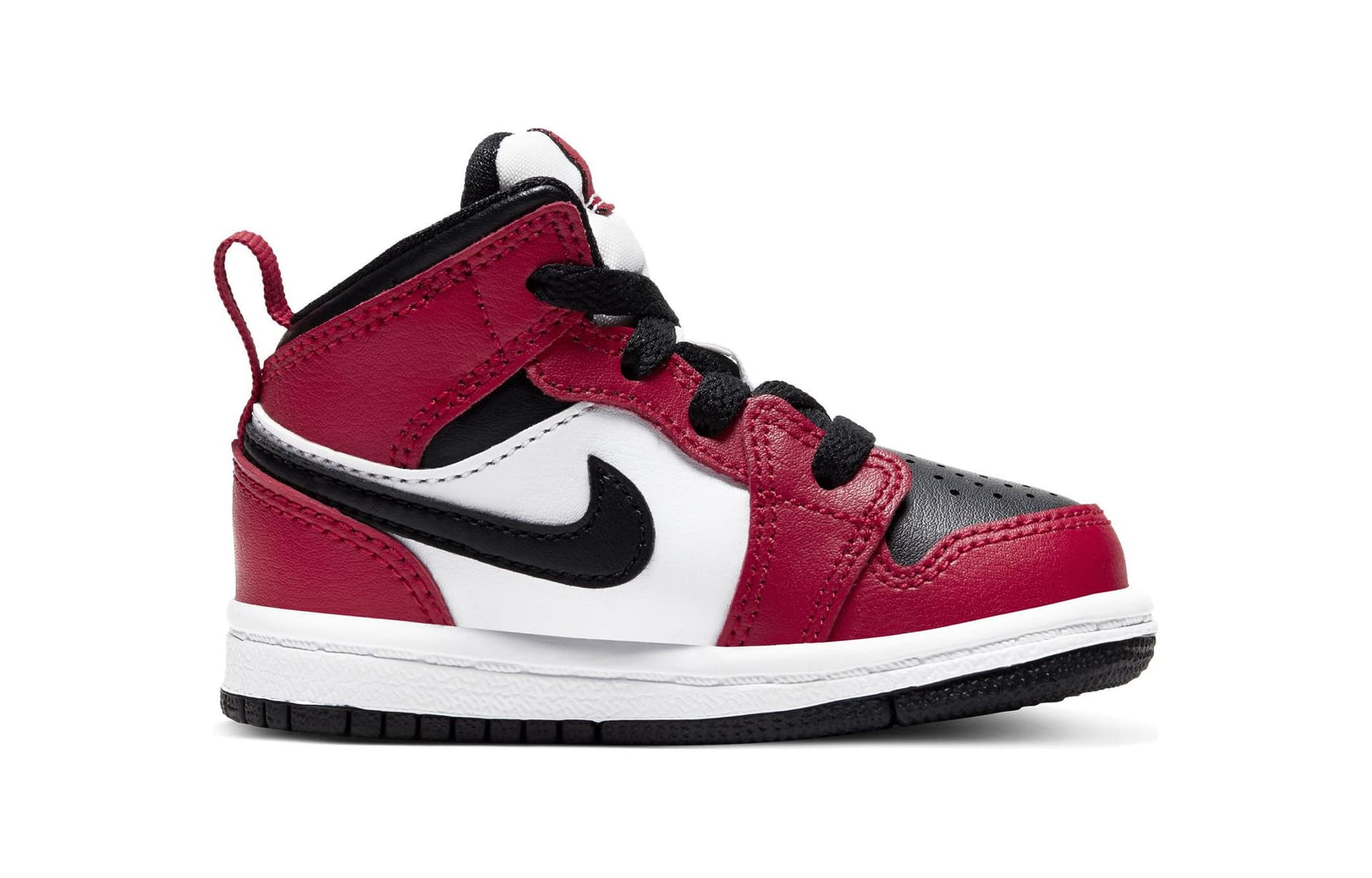 Кроссовки Jordan Air Jordan 1 Удобная Износостойкая MID Обувь для малышей Красно-белая для младенцев и малышей - изображение 2