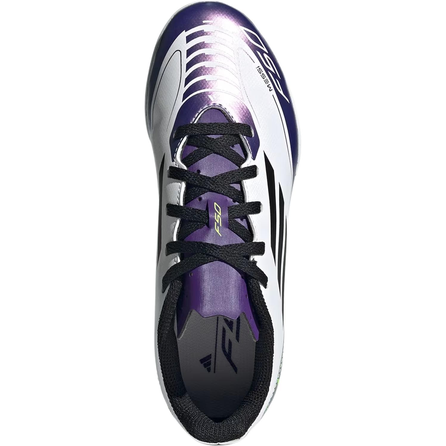 Бутсы Adidas F50 CLUB Устойчивые к истиранию противоскользящие низкие детские футбольные бутсы белого цвета для детей - изображение 5