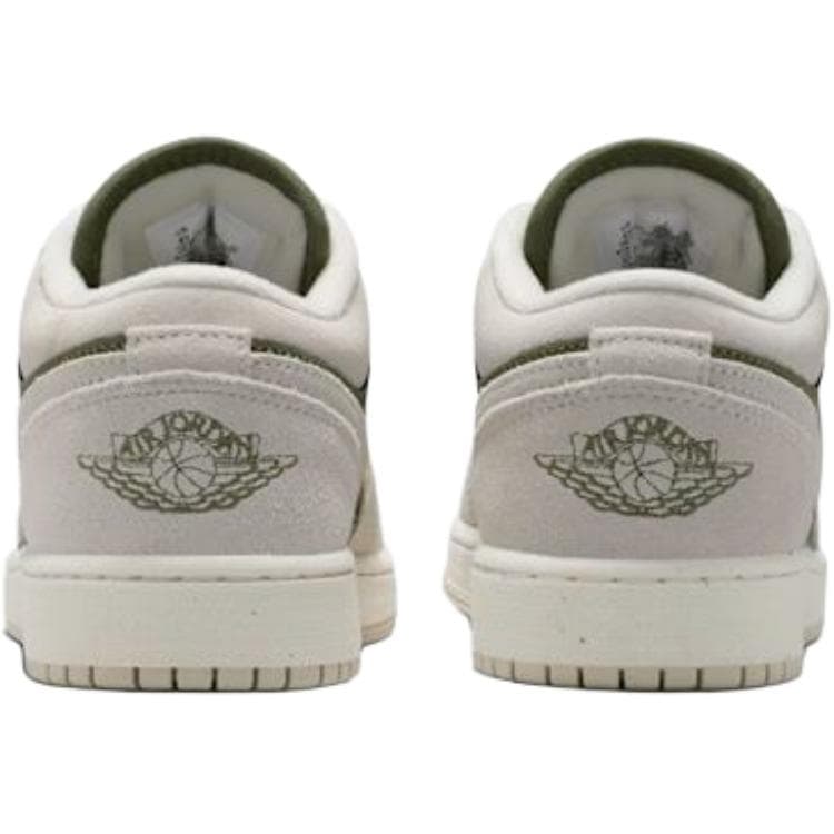 Кроссовки для баскетбола Jordan Air Jordan 1 Low Топ Баскетбольные кроссовки Серо-зеленый Унисекс - изображение 4