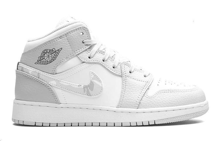 Кроссовки для баскетбола Jordan Air Jordan 1 Mid "Grey Camo" Dior GS - изображение 4