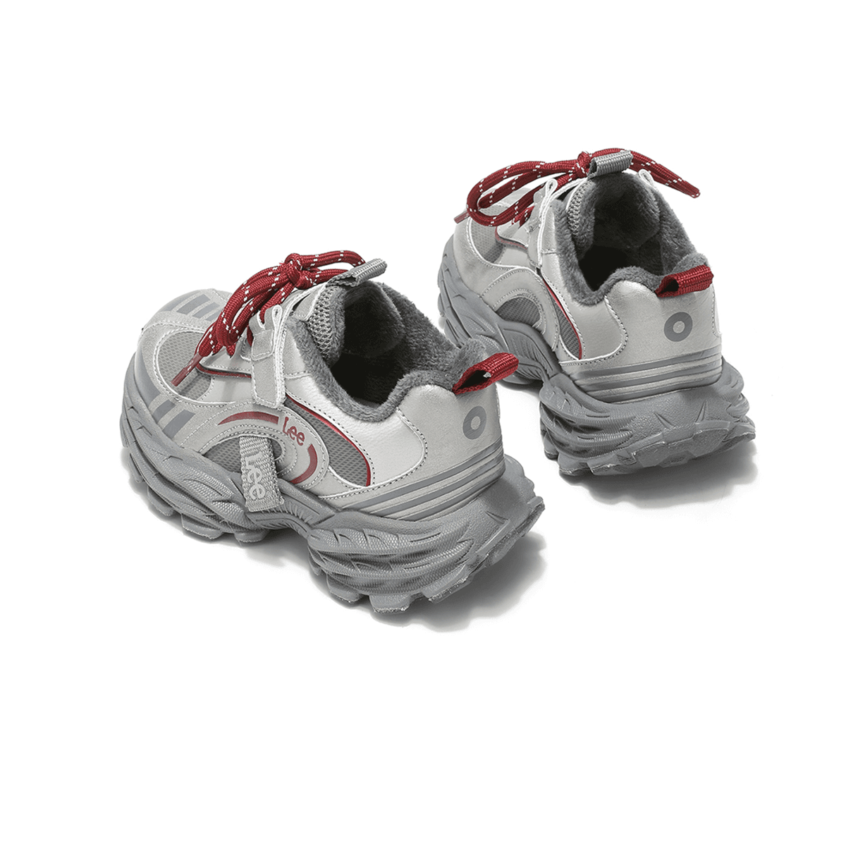 lee С флисовой подкладкой Подкладка Удобный Амортизация Легкий Модный Уличный Low Top Athletic Обувь Серый Детский - изображение 4