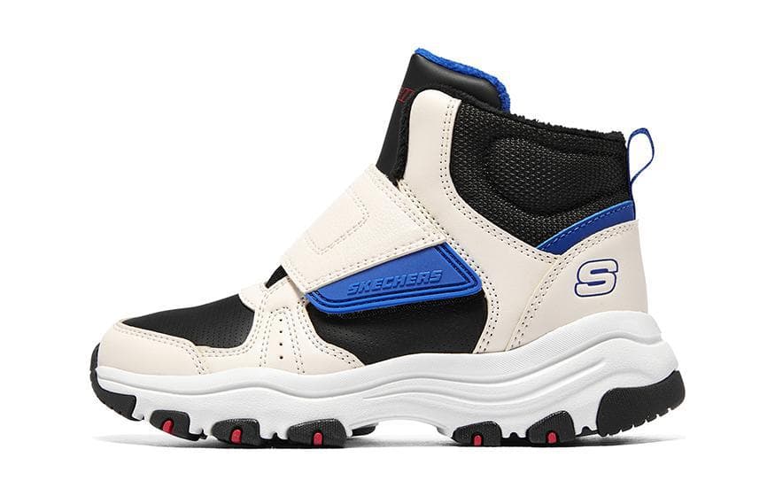 Кроссовки Skechers Abrasion Resistant Abrasion Resistant MID Топ Детские Лайфстайл Обувь Черный Белый Синий Подростки - изображение 1