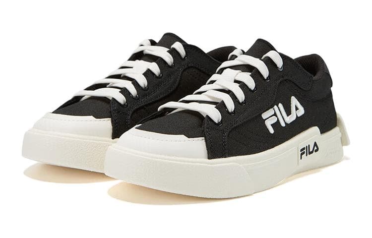 FILA KIDS Противоскользящие Износостойкие Низкие Детские Кеды Черно-Белые - изображение 2